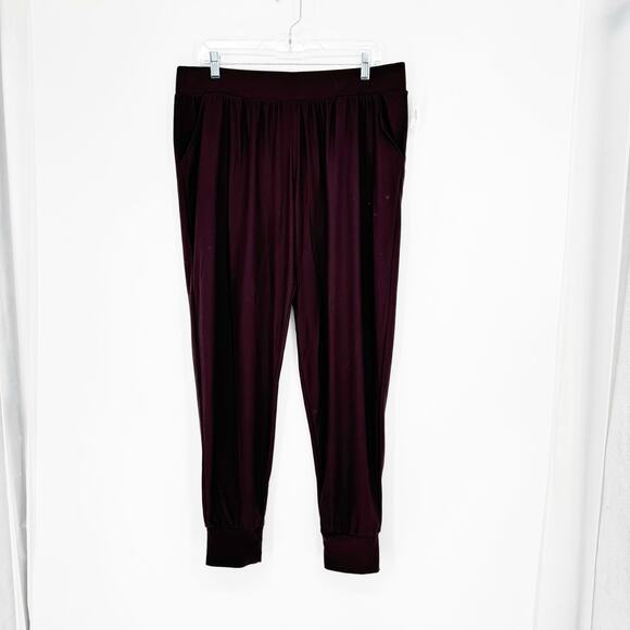 Maurices High Waisted Brown Joggers Size XL - Picture 1 of 8